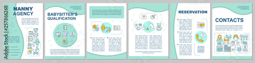 Nanny agency brochure template layout