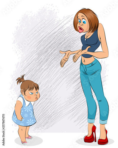 Indignation of mother and daughter
