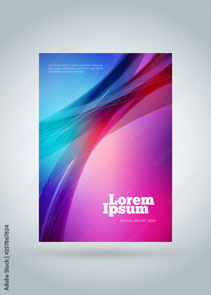 Fototapeta premium Business brochure cover design template. Modern business poster. Abstract colorful background