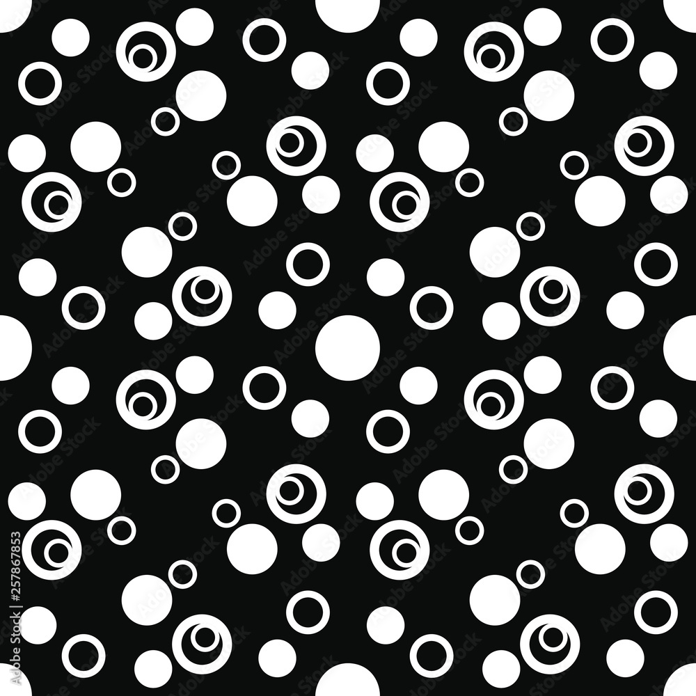 Abstract seamless pattern, circles, and dots. Vector illustration. Abstract seamless pattern, circles, and dots. Vector illustration.