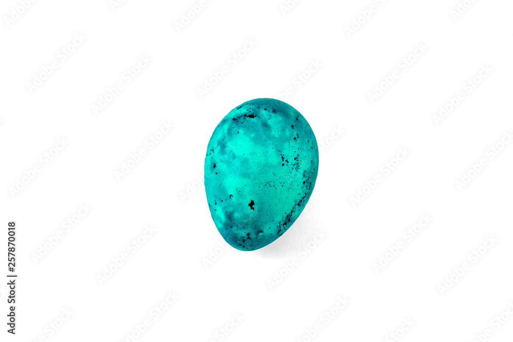 Colorful handmade easter egg isolated on a white background