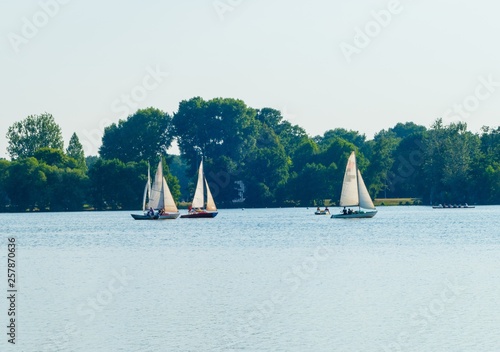 Segelboote auf Dutzendteich Nürnberg photo