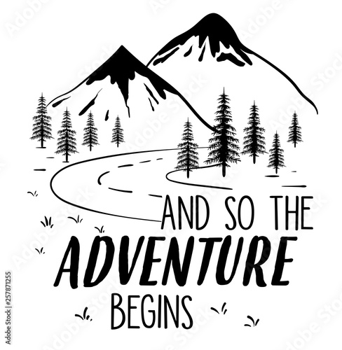 explore adventure hand drawing illustration vector.