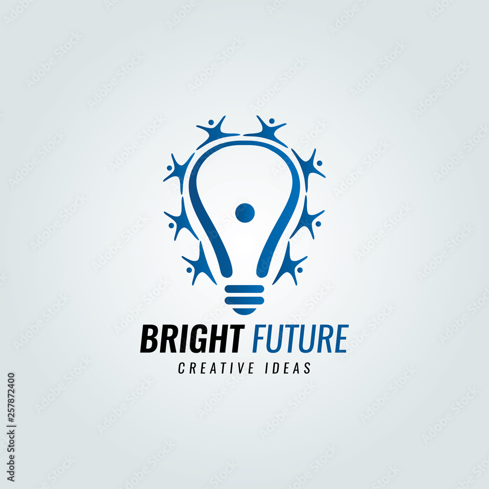 Bright future logo design template. Vector illustration Bright future logo design template. Vector illustration