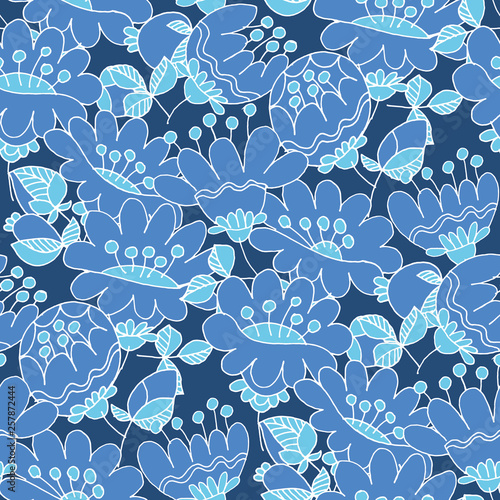 Abstract blossom hand drawn...