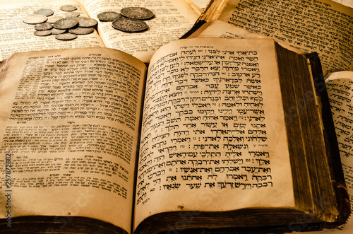 Holy old jewish books photo
