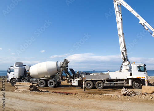 Cement truck and pumper 