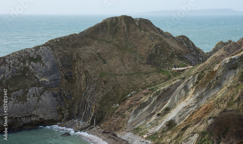 Landscape view of Durdle Door Dorset England in winter