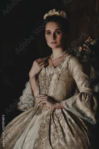 Quadro su tela Rococo Marie Antoinette XVIII century