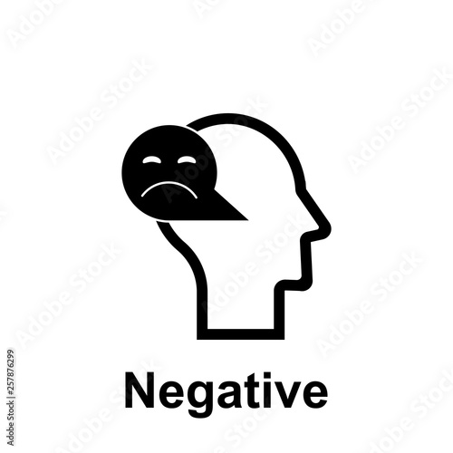 Human mind, negative icon. Element of human mind icon for mobile concept and web apps. Thin line Human mind, negative icon can be used for web and mobile