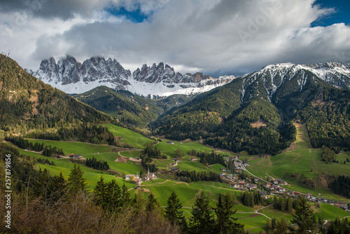 Funes valley  Dolomites mountain