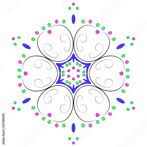 Circular vector pattern on the background  round shape  circular design  ornament