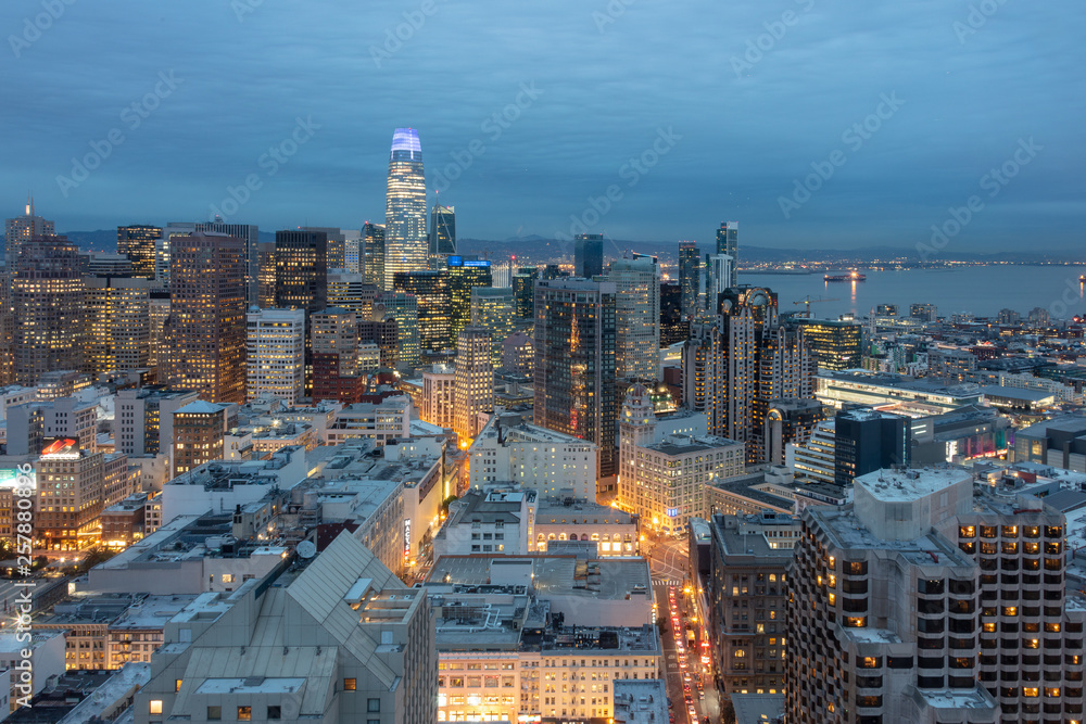 Downtown San Francisco at Night