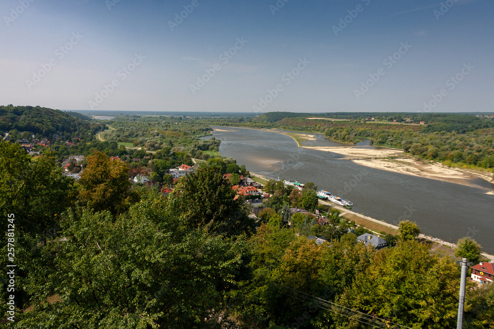 The view of Vistula River and Kazimierz Dolny form the top of the tower