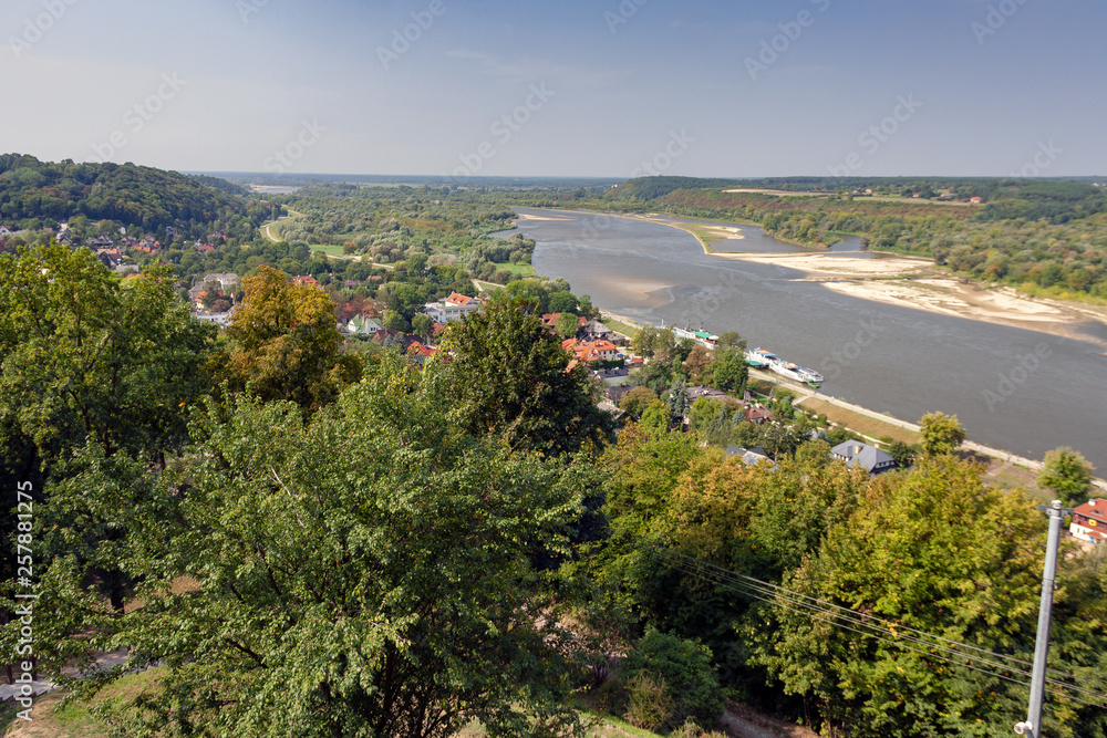 The view of Vistula River and Kazimierz Dolny form the top of the tower