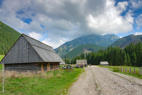 Wooden cottages in Tatra Mountains