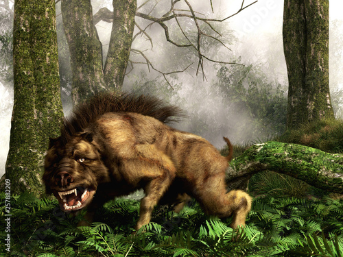 Papier peint This is a Daeodon, also known as Dinohyus, an ancient relative of the wild boar that lived in North America during the Eocene and went extinct about 18 million years ago