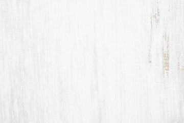 White painted wood texture seamless rusty grunge background, Scratched white paint on planks of wood wall.