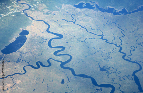 view on landscape from aircraft