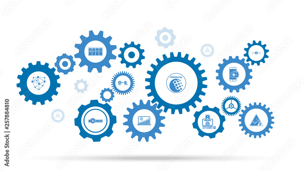 Webmoney Vector Icon. Crypto currency set icons on white backgroundicon. From cryptocurrency set Webmoney Vector Icon. Crypto currency set icons on white backgroundicon. From cryptocurrency set