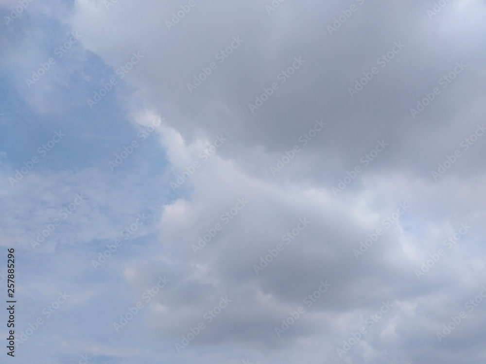 Fototapeta premium White soft cloud texture on blue sky background