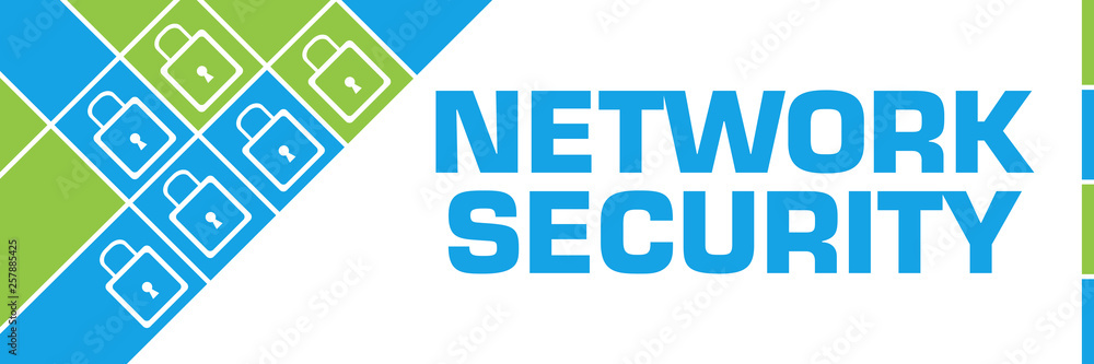 Network Security Symbols Green Blue Left Triangles Network Security Symbols Green Blue Left Triangles