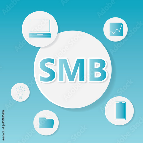 SMB (Small And Medium-sized Business) business concept- vector illustration