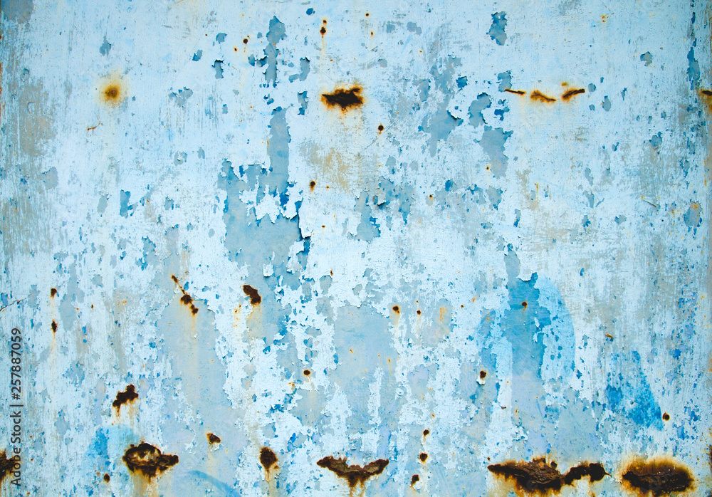 Old blue rusty wall, grungy background or texture Old blue rusty wall, grungy background or texture