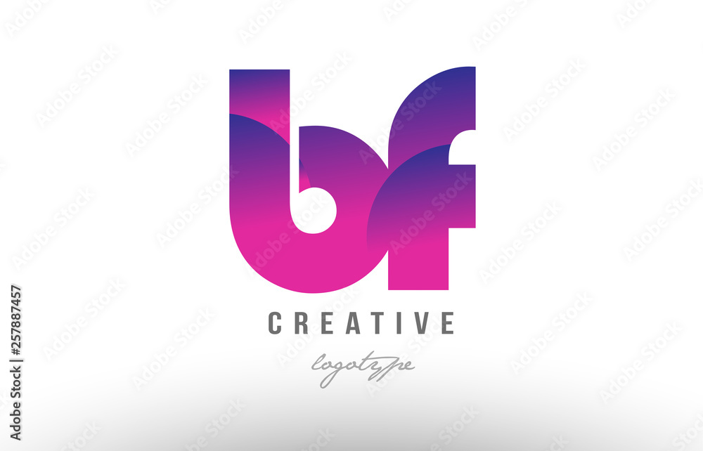pink gradient bf b f alphabet letter logo combination icon design pink gradient bf b f alphabet letter logo combination icon design