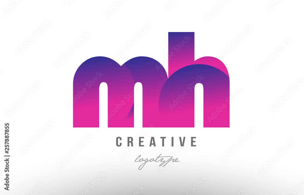 pink gradient mh m h alphabet letter logo combination icon design pink gradient mh m h alphabet letter logo combination icon design