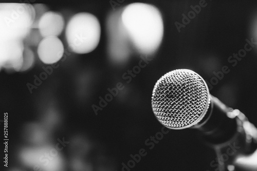 Konser Alanı Sahne Mikrofonu  Siyah Beyaz