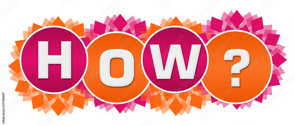 Fototapeta premium How Pink Orange Circular Floral Circles