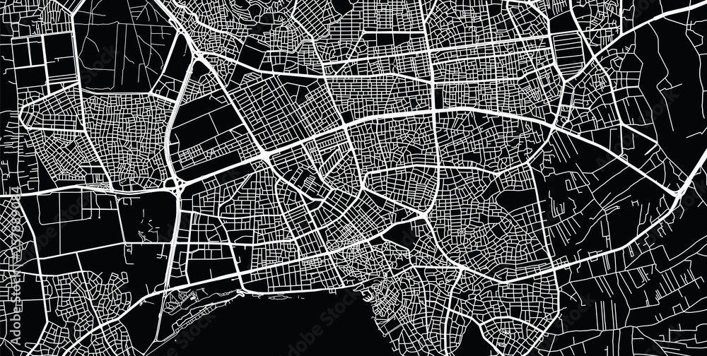 Fototapeta premium Urban vector city map of Antalya, Turkey