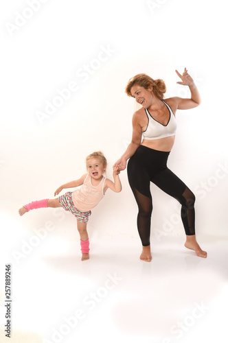 mother and child yoga position