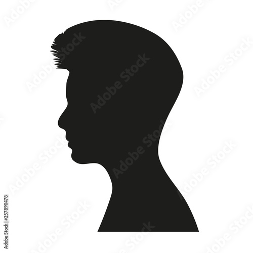 Frauen Silhouette mit kurzen Haaren