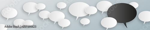 opinions - speech bubbles white and black
