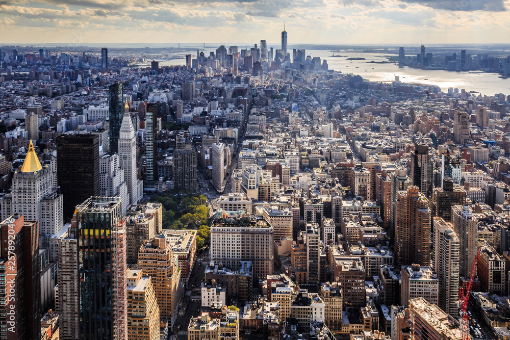 Fototapeta premium New York City downtown from above