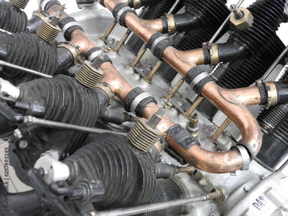 Internal components and parts of aircraft engine. Internal components and parts of aircraft engine.
