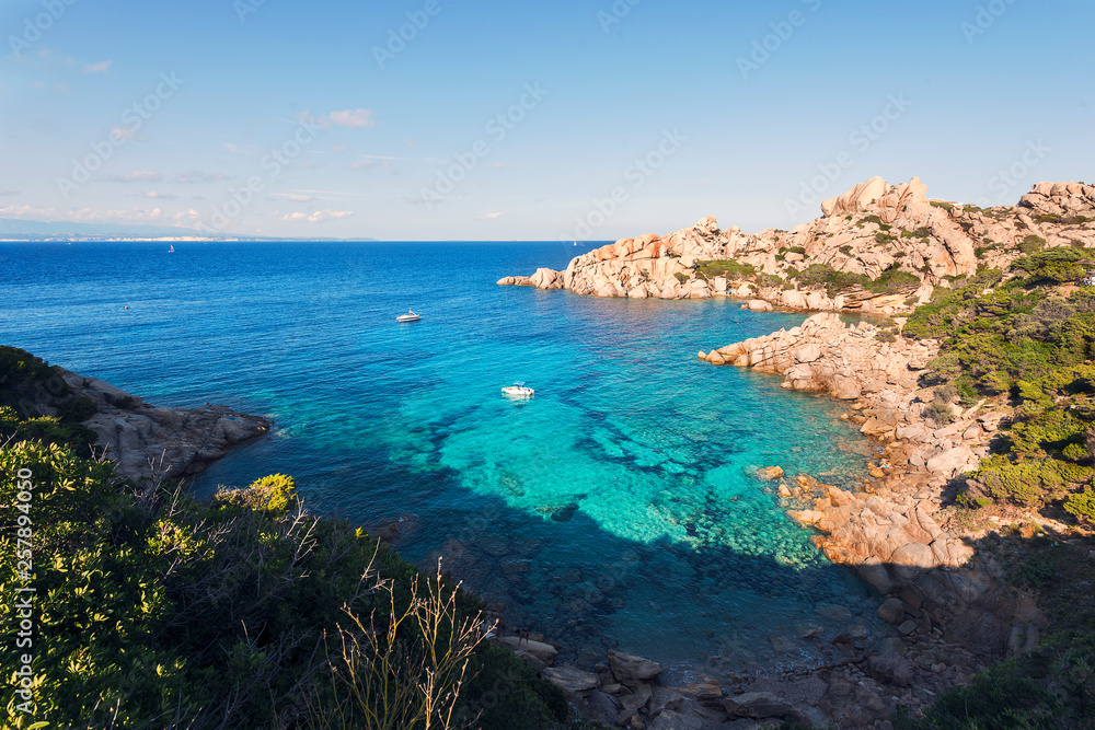 rocky lagoon cove of turquoise waters