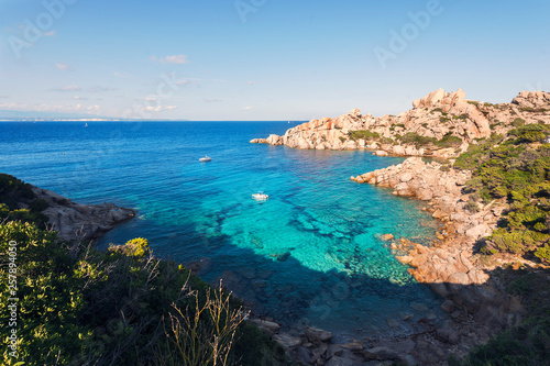 rocky lagoon cove of turquoise waters