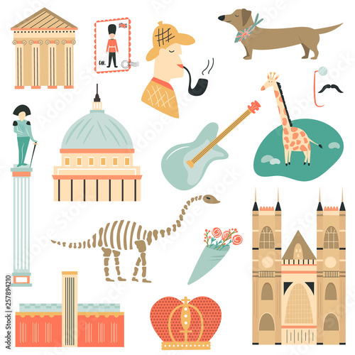 Big set of London symbols and attractions