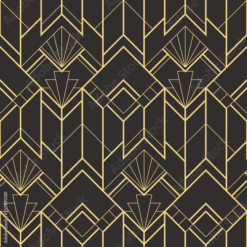Abstract art deco seamless modern tiles pattern