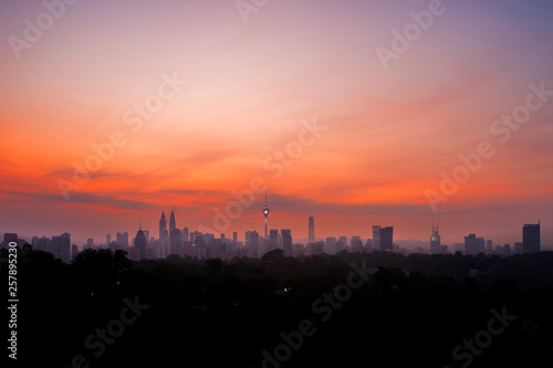 Timelapse Of Kuala Lumpur Cityscape During Sunrise.4k.Prores.