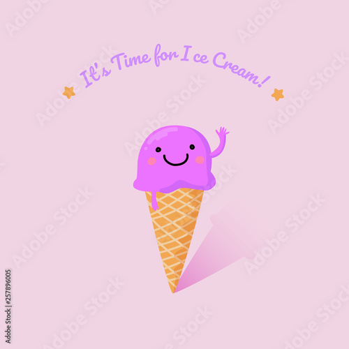 cute ice cream illustration
