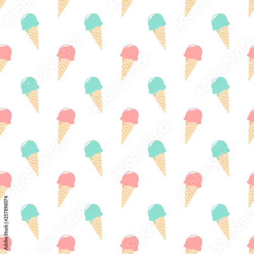 cute ice cream seamless pattern