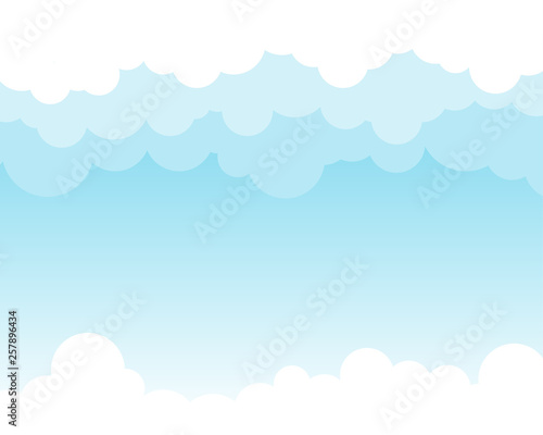 Cloud on top with blue sky outdoor vector background