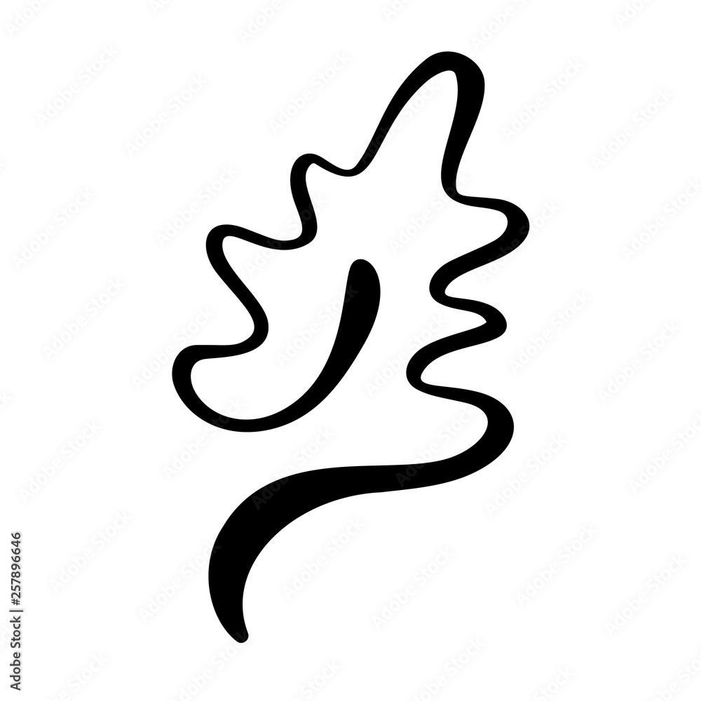 Black ink hand drawn calligraphy logo of leaf ecology vector element. Illustration design for wedding and Valentines Day, birthday greeting card and web, eco icon Black ink hand drawn calligraphy logo of leaf ecology vector element. Illustration design for wedding and Valentines Day, birthday greeting card and web, eco icon