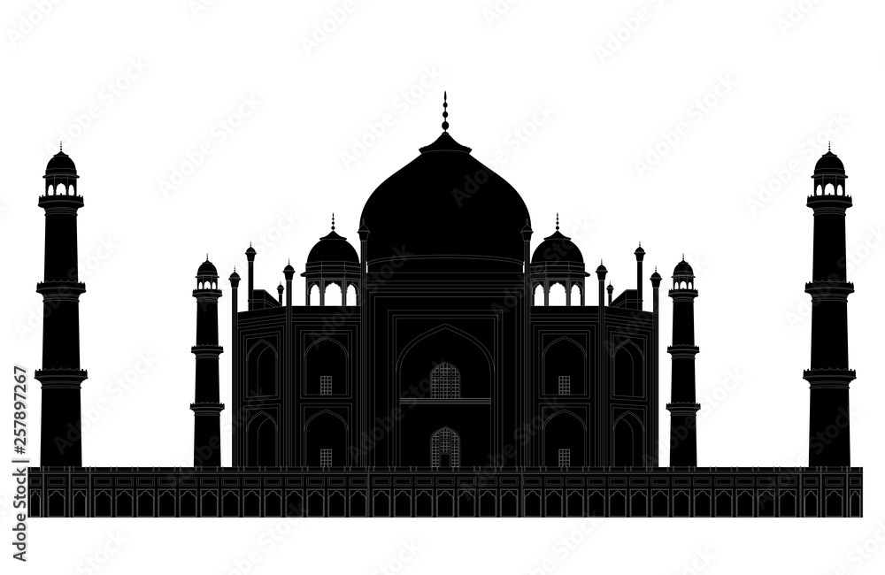 Taj Mahal Silhouette