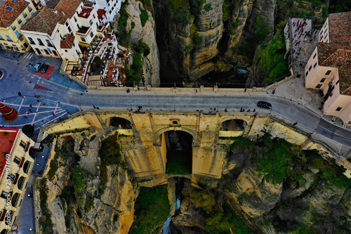 Foto Ronda in Spanien Luftbilder - Puente Nuevo, Plaza de Toros de Ronda und Sehenswü