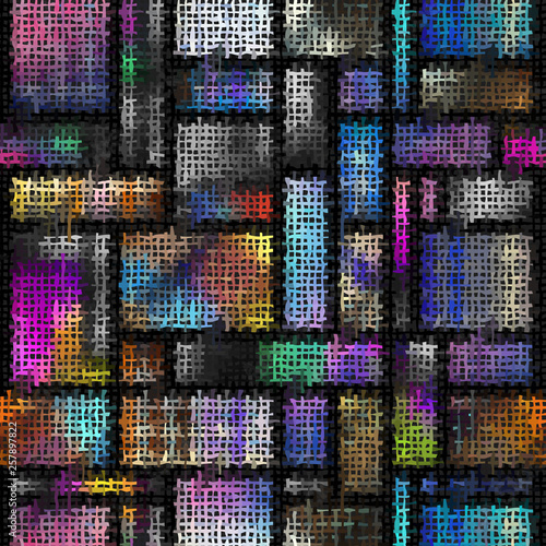 Imitation of a texture of rough canvas. Seamless pattern.